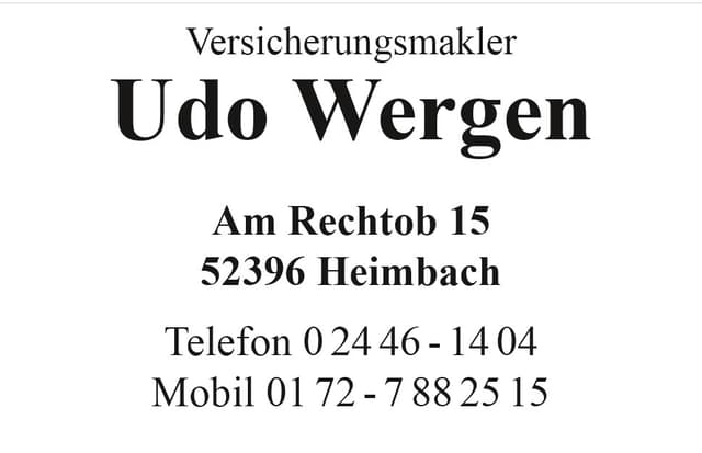 Versicherungsmakler Udo Wergen